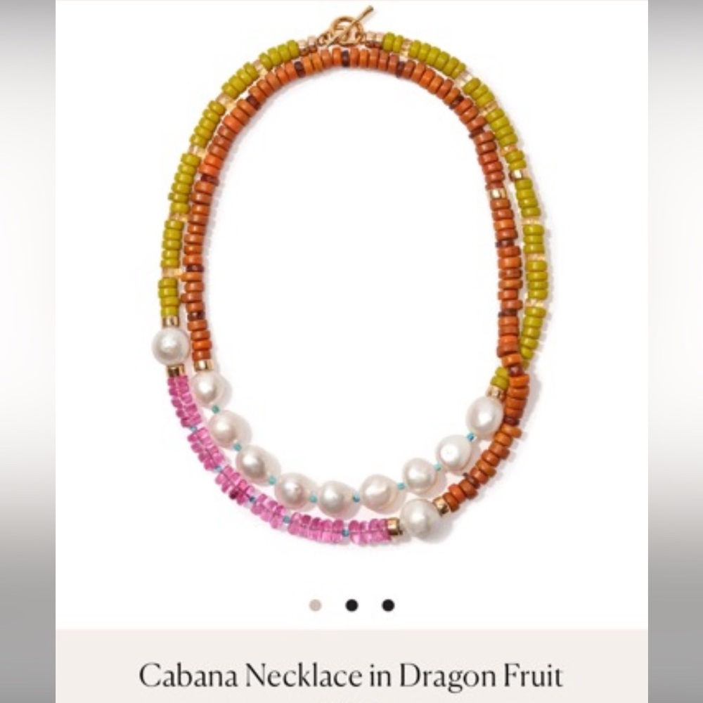 LOOKING TO BUY LIZZIE FORTUNATO CABANA NECKLACE IN COLOR DRAGON FRUIT
